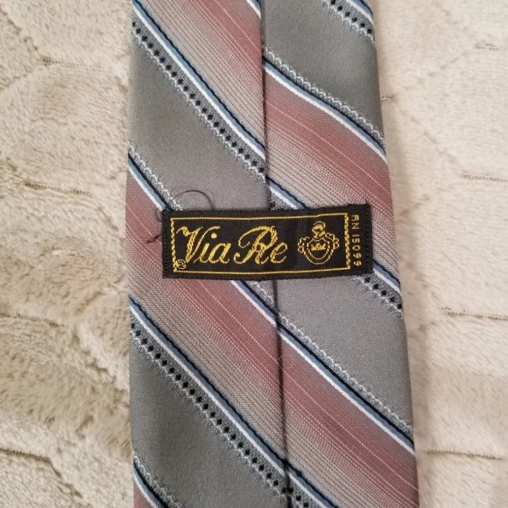 Vintage Via Re Men's Necktie Striped Multicolor 3